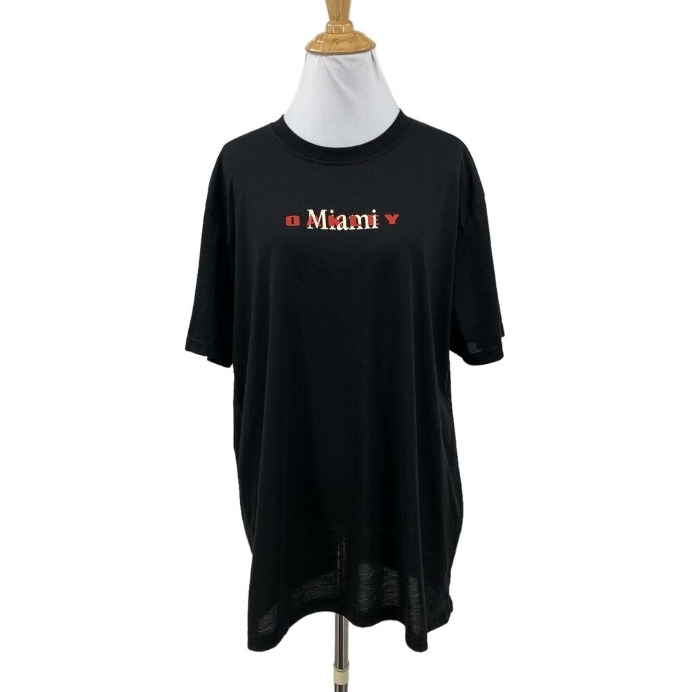 Oakley Miami T Shirt Womens XL Extra Large Black Regular Fit Performance Tee